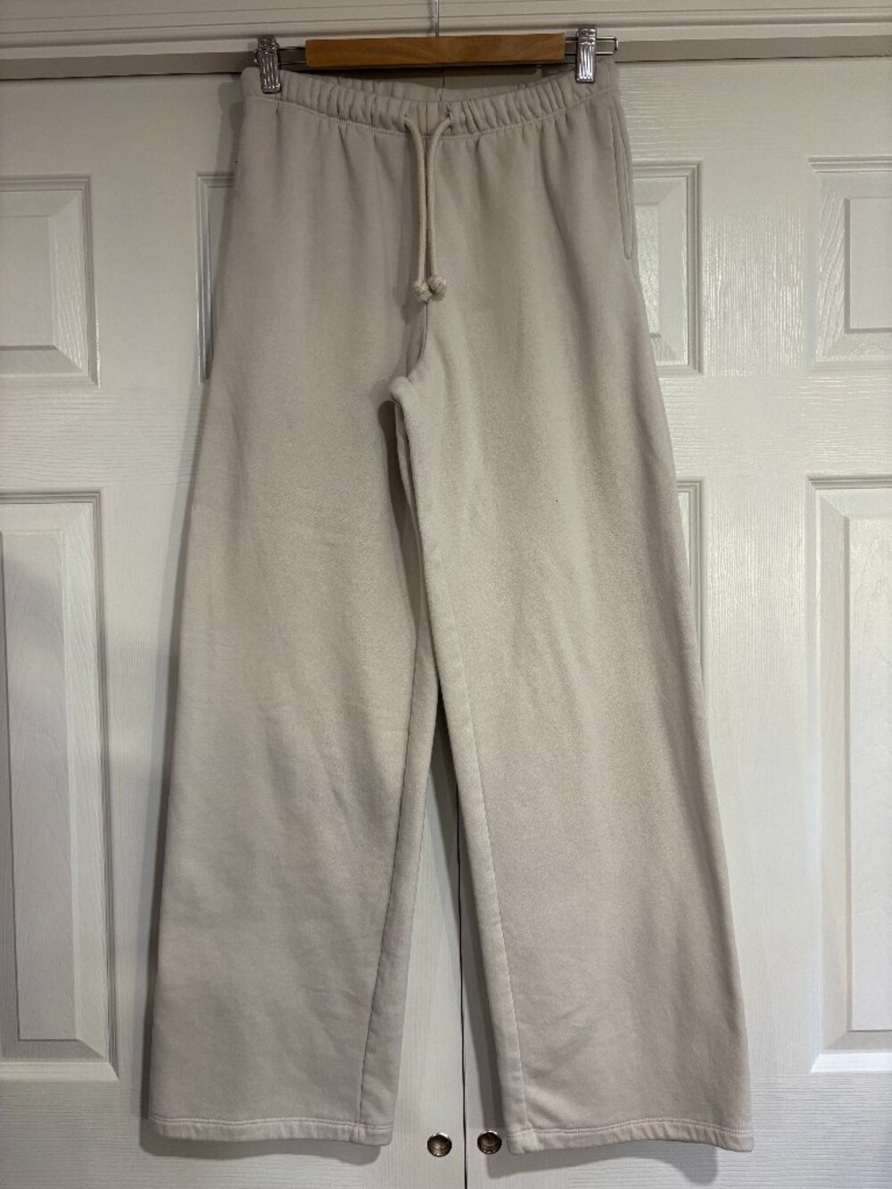 Divided by H&M Wide Leg Sweatpants Cream Colored Lounge Pants Women's S